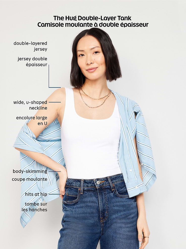 L'image numéro 4 présente Camisole à encolure dégagée en tissu sculptant double épaisseur