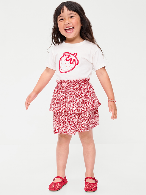 Printed Printed Crinkled Tiered Skirt for Toddler Girls on clearance at Old Navy — 62% off