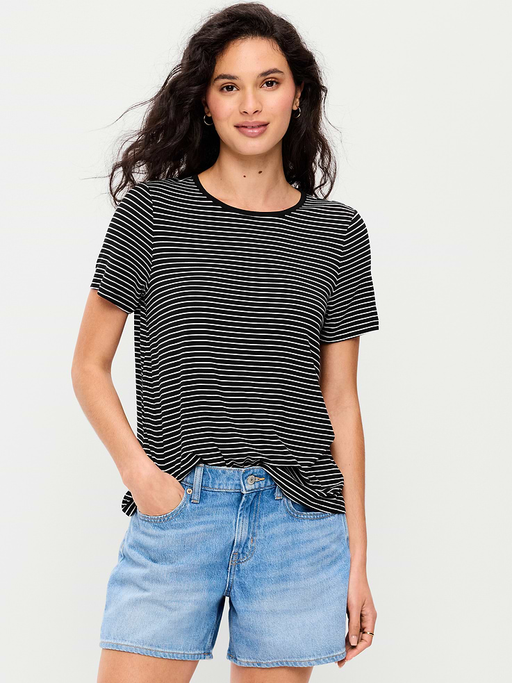 Image number 1 showing, Luxe Crew-Neck T-Shirt