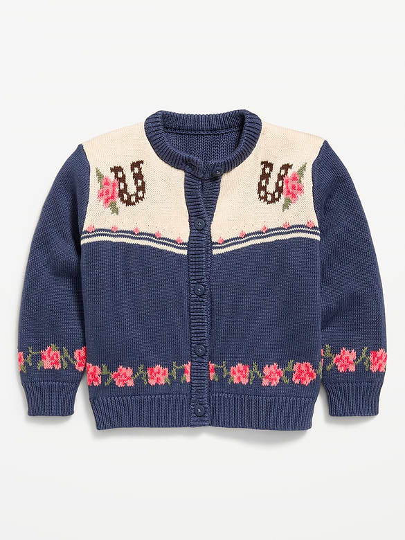 Western Cardigan Sweater for Toddler Girls
