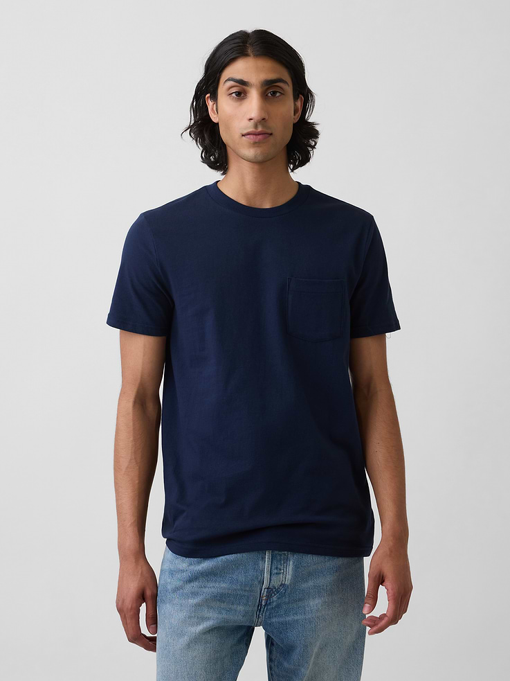Image number 1 showing, Adult Organic Cotton Pocket T-Shirt