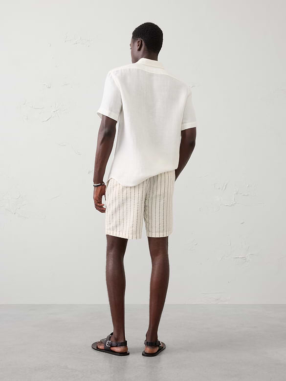 7" Seersucker Elastic-Waist Short