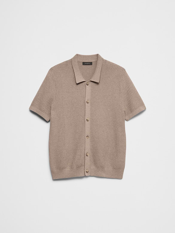 Textured Sweater Polo
