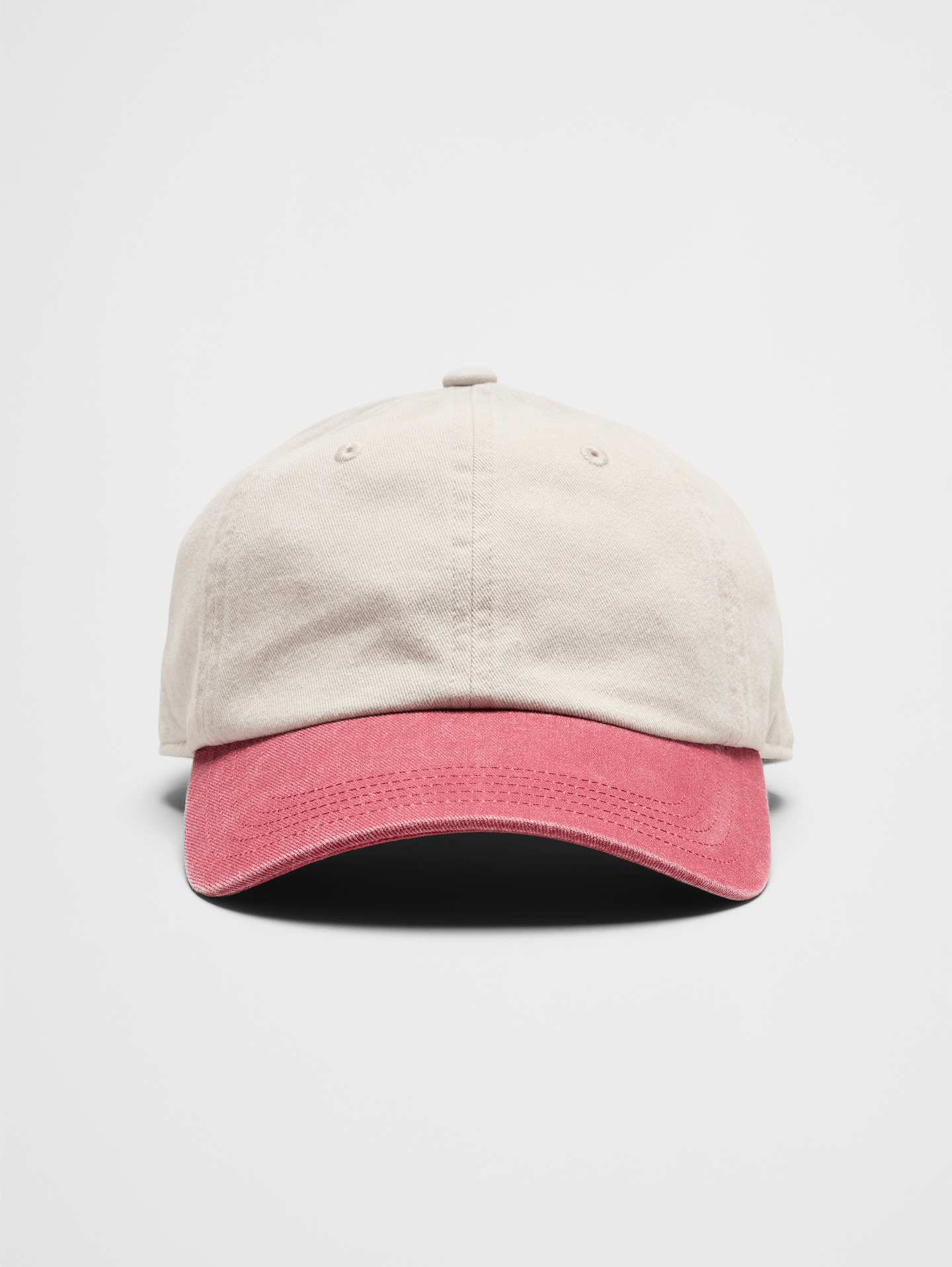 Image 1 of 1, A fresh take on a sporting staple, this baseball cap features bold color-blocking that adds an energetic pop to any casual look. Crafted from breathable 100% cotton, it offers long-lasting comfort and a soft, lived-in feel from the first wear., Finished with an adjustable strap with metal adjuster for a personalized fit, it’s the perfect accessory for weekend outings or sunny days on the move., Made exclusively for Banana Republic Factory., Product #1174835