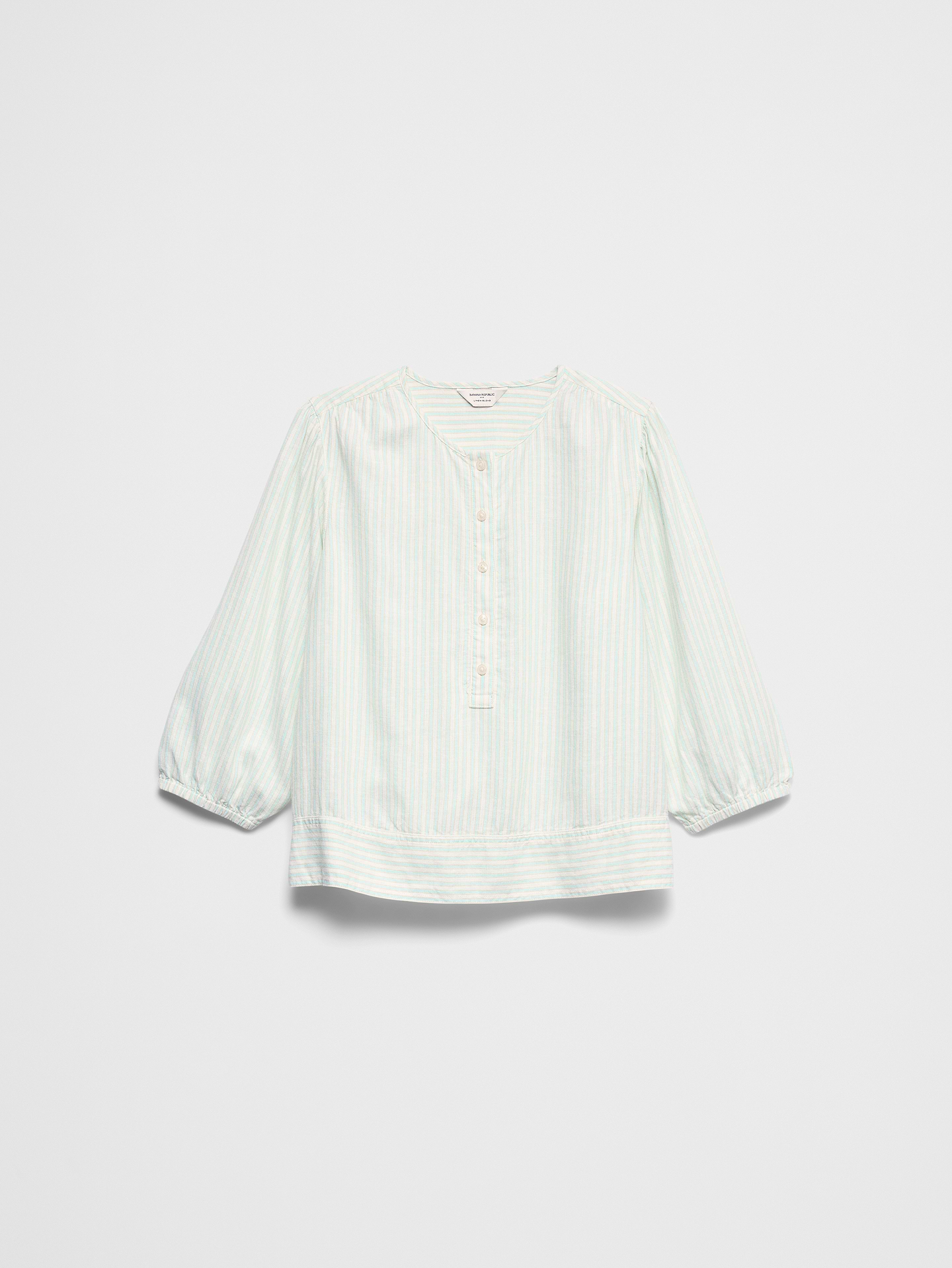 Image number 4 showing, Linen-Blend Popover Top