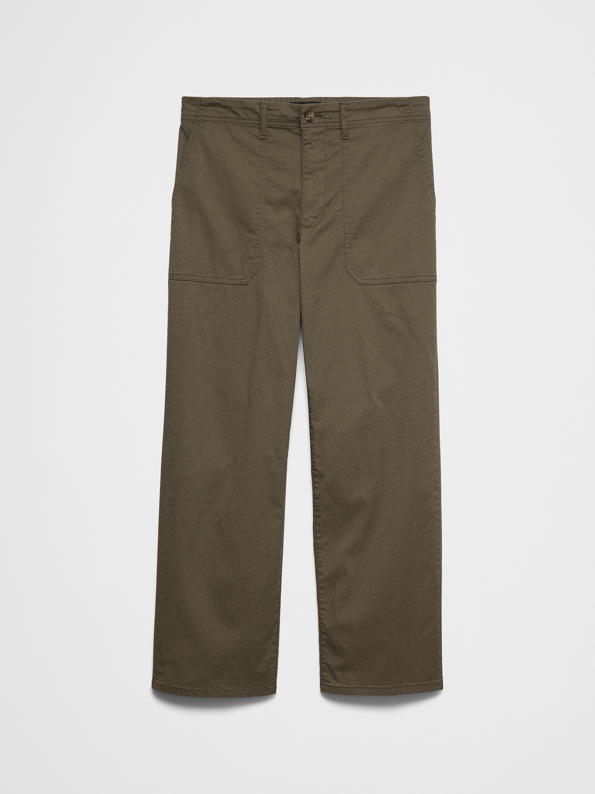 Straight High-Rise Twill Utility Pant | Banana Republic Factory