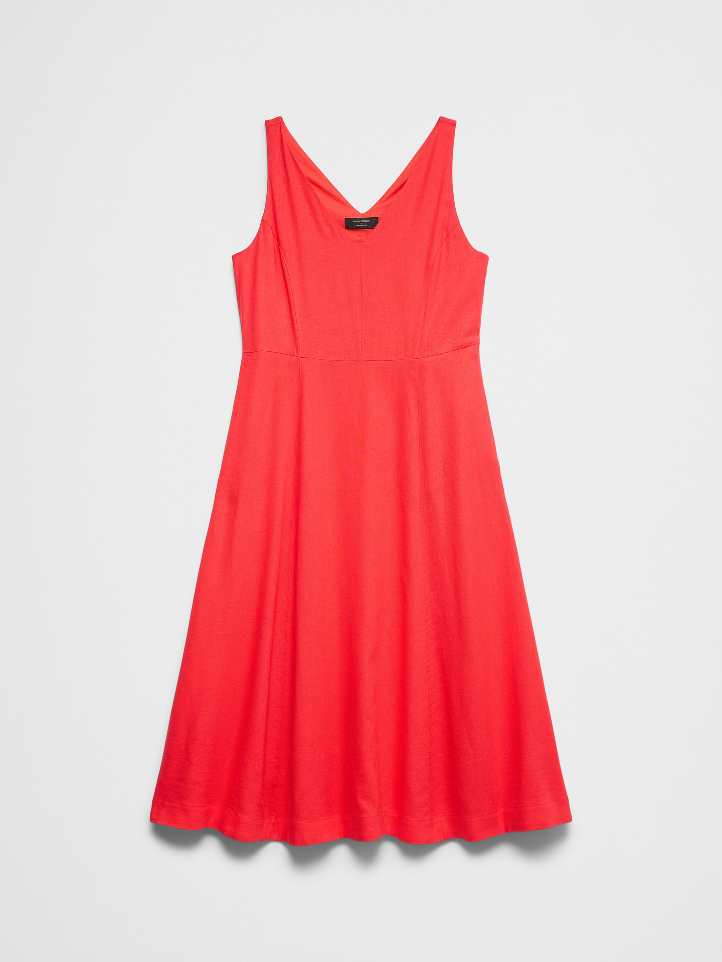 Image number 4 showing, Linen-Blend Drapey Midi Dress