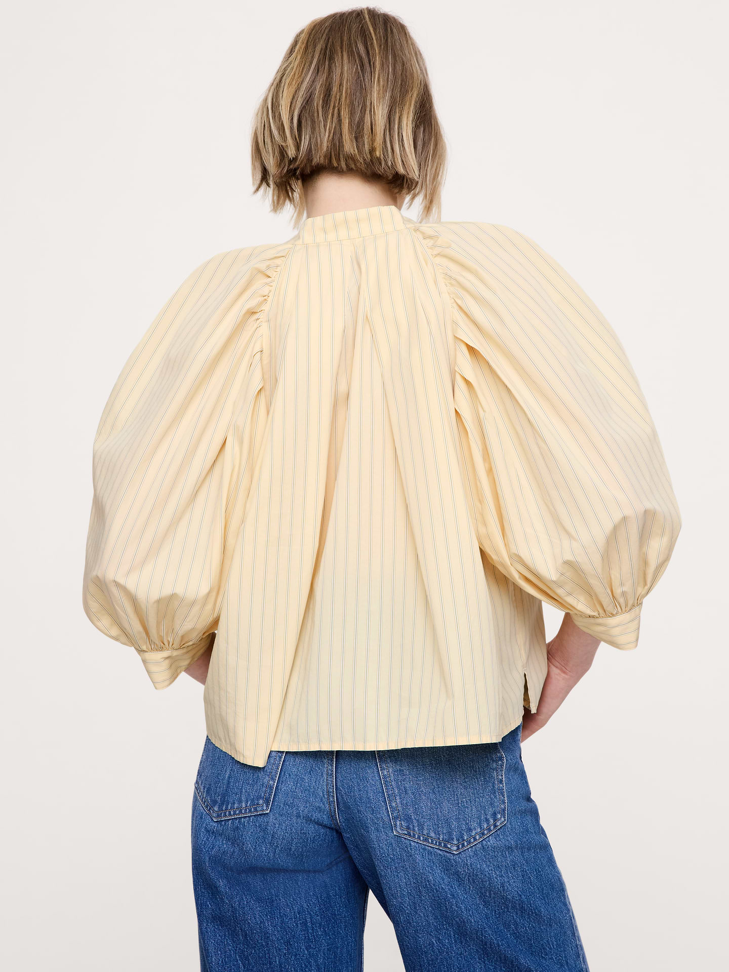 Image number 8 showing, Cotton Poplin Split-Neck Top