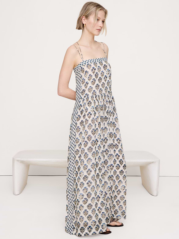 Georgette Strappy Maxi Dress
