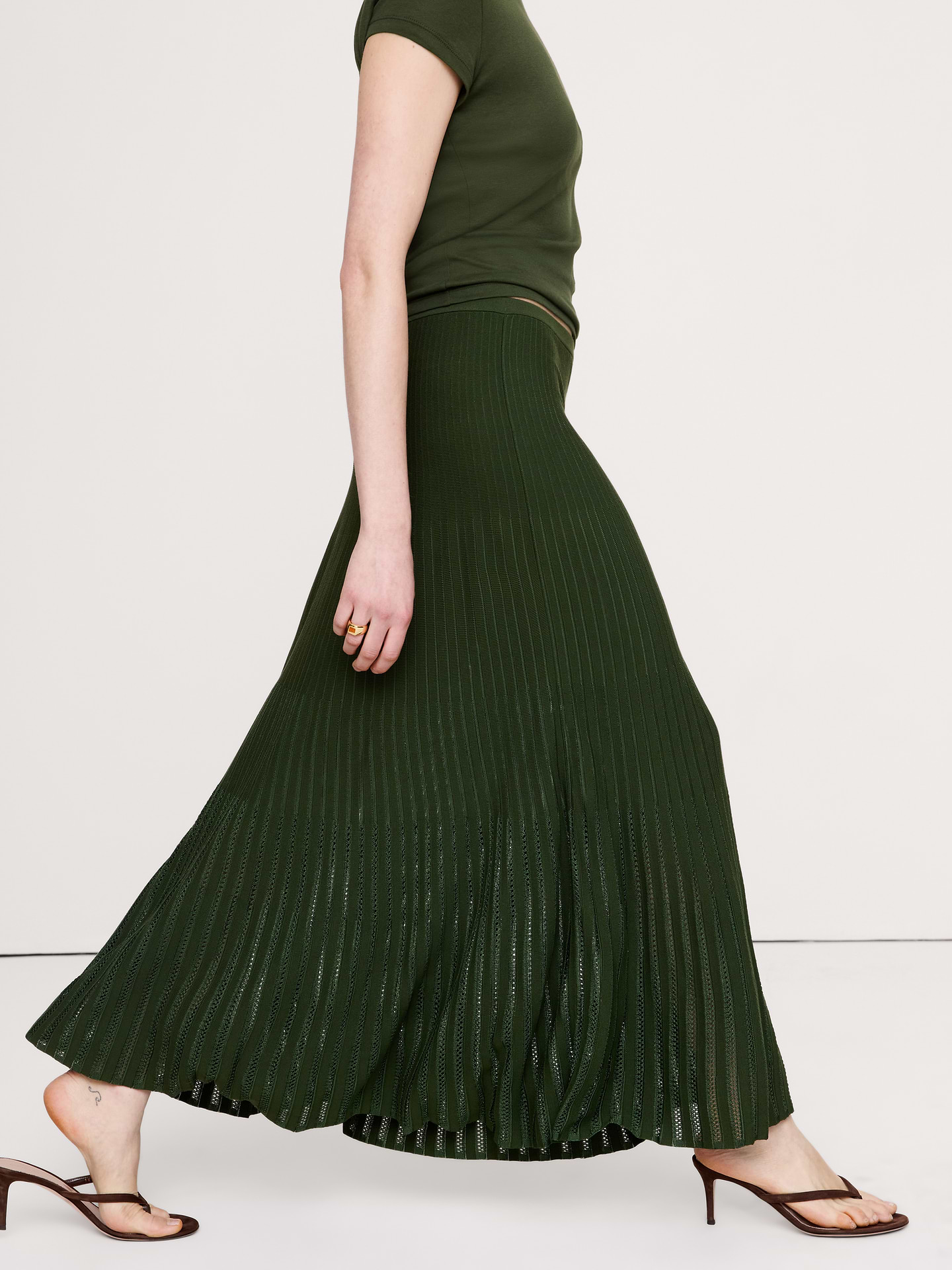 Image number 4 showing, Sculpted Eyelet Maxi Skirt