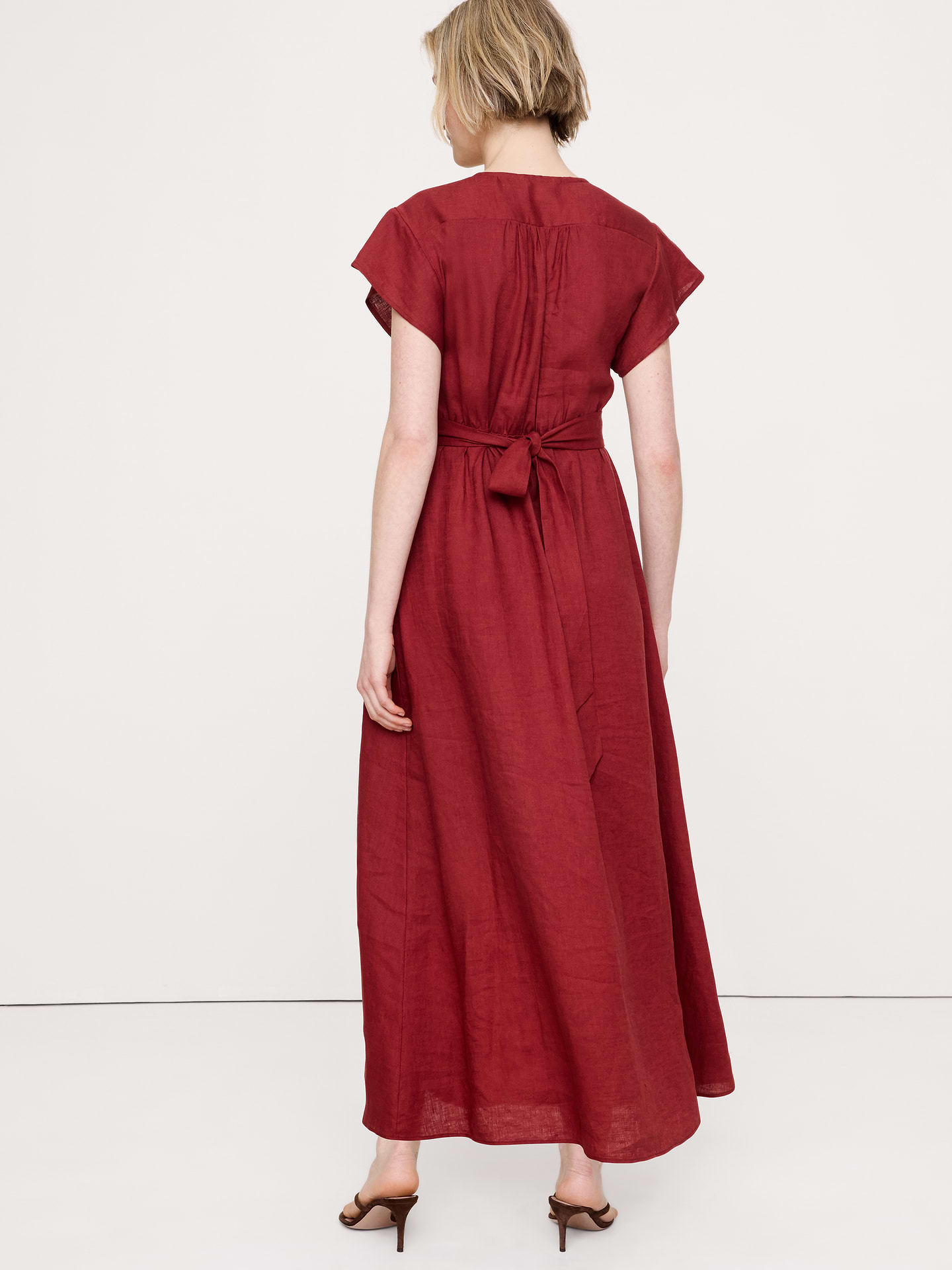 Image number 5 showing, Linen Side-Tie Maxi Dress