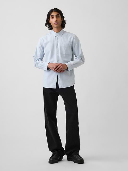 gap dress shirts Womens Classic Shirt Blue Crystal XS : Clothing, Shoes & Jewelry Hits at the hip Women's Organic Cotton Poplin Big