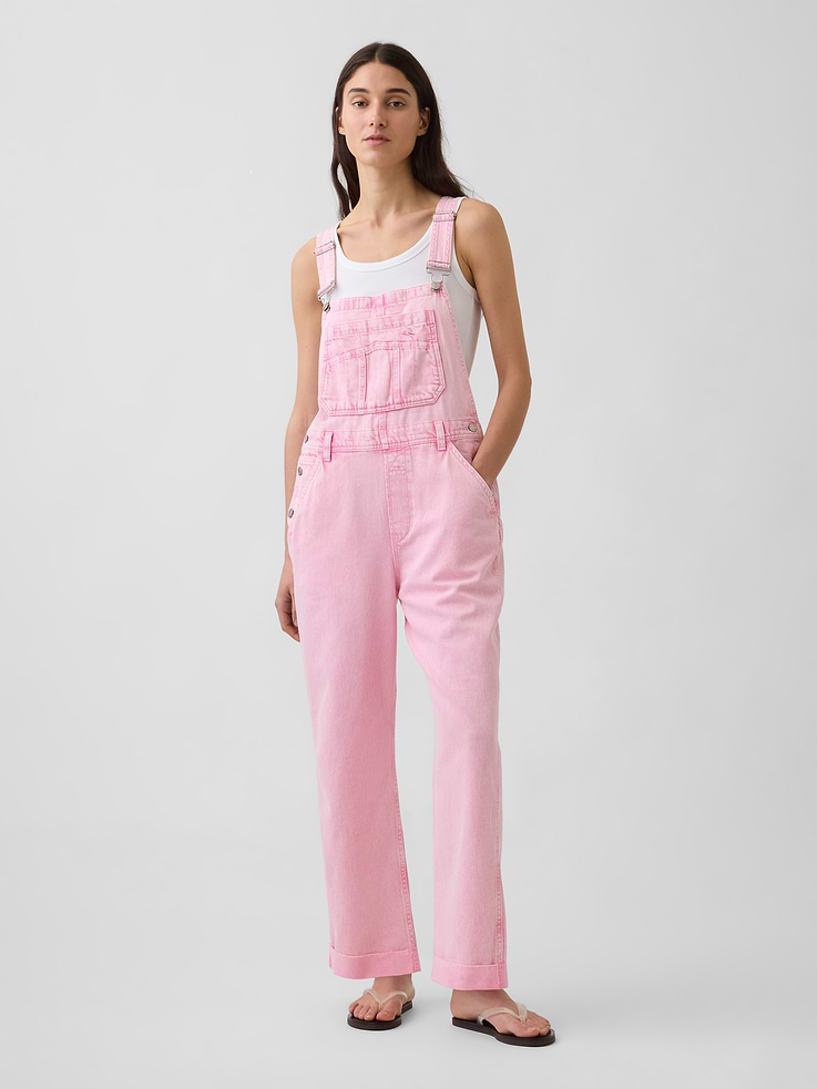 Image number 1 showing, Relaxed Denim Overalls