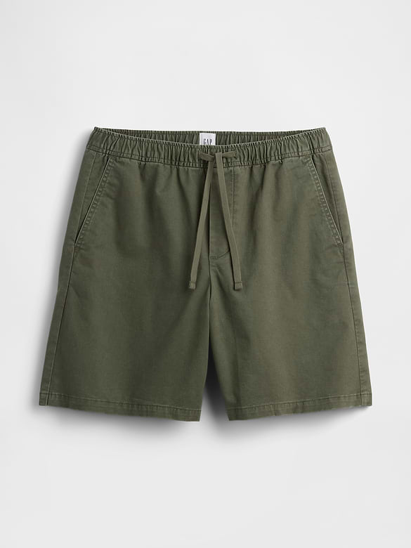 7" Essential Pull-On Khaki Shorts