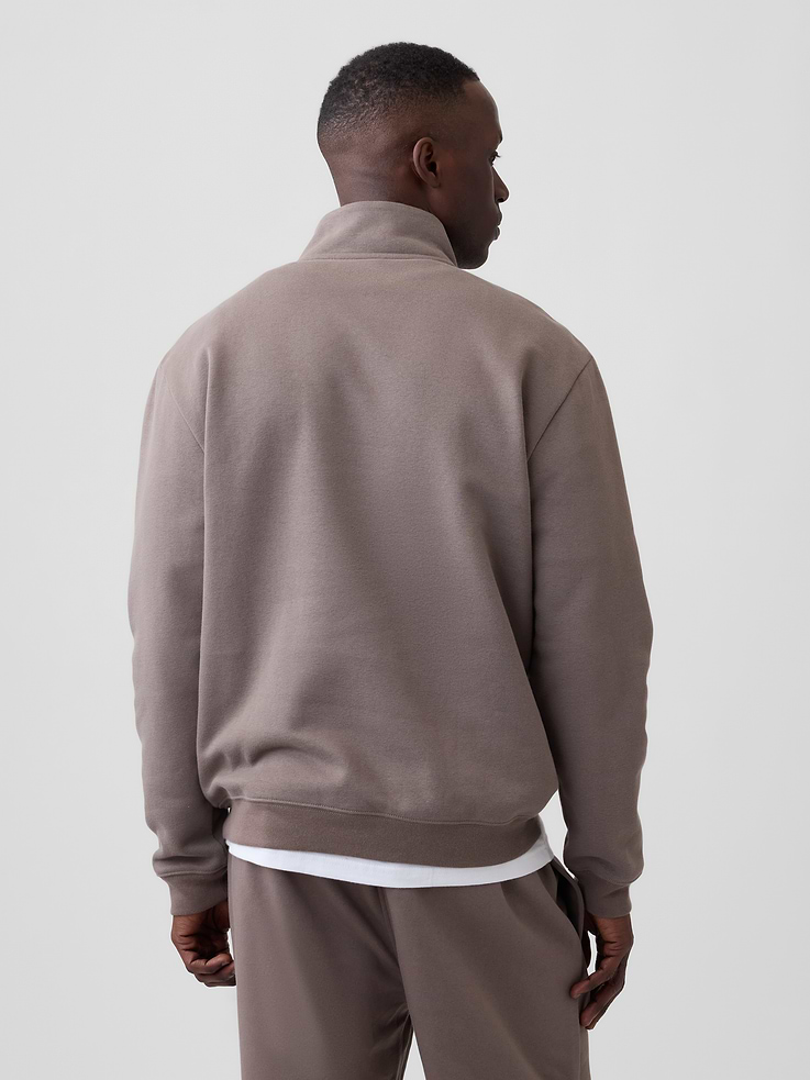 Image number 2 showing, Adult Relaxed Quarter-Zip Fleece Sweatshirt