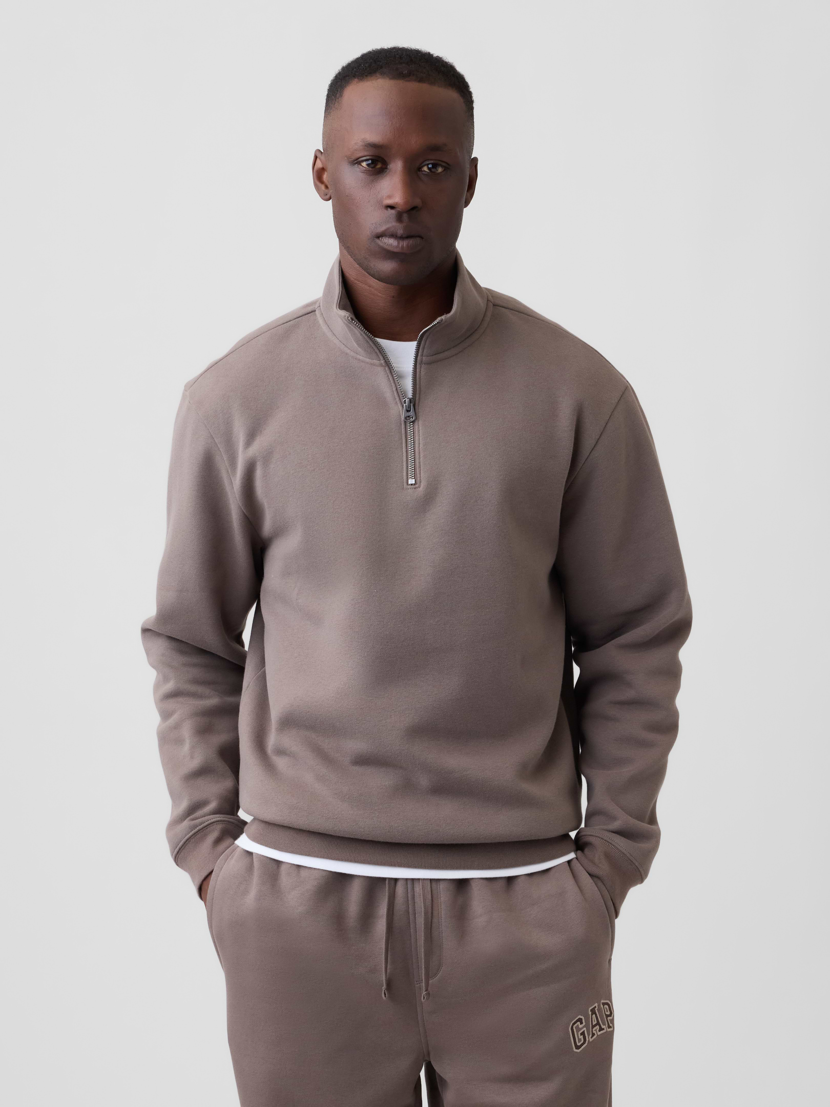 Adult Relaxed Quarter-Zip Fleece Sweatshirt | Gap Factory