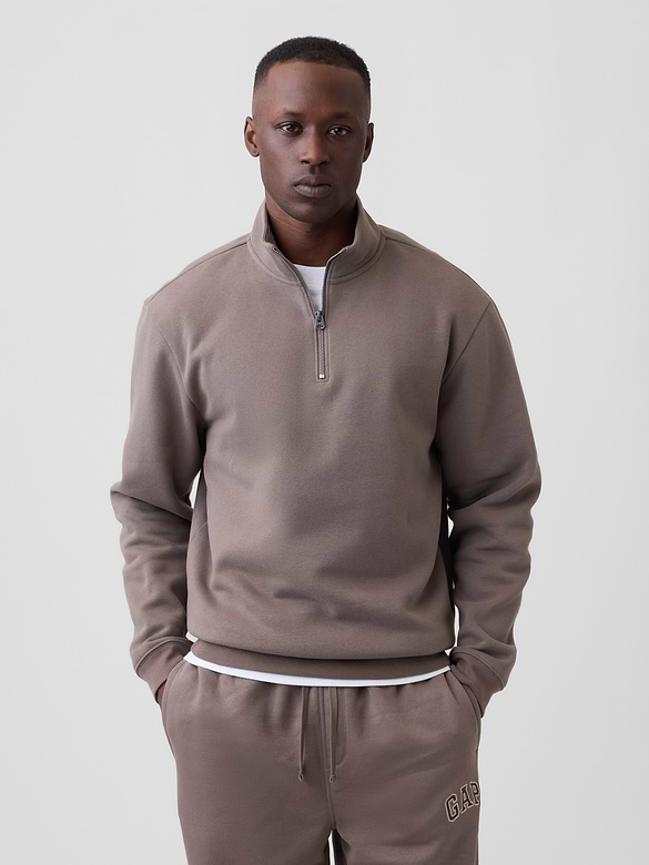 Adult Relaxed Quarter-Zip Fleece Sweatshirt