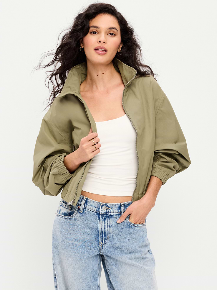Image number 1 showing, Twill Utility Zip-Front Jacket