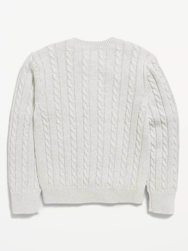 Image 3 of 5, Cable-Knit Cardigan Sweater for Girls