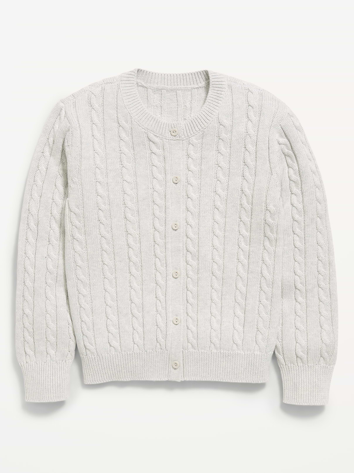 Image number 2 showing, Cable-Knit Cardigan Sweater for Girls