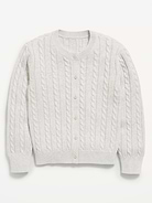 Image number 2 showing, Cable-Knit Cardigan Sweater for Girls