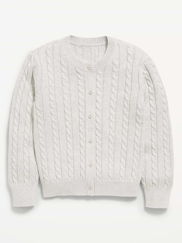 Cardigan en tricot torsadé pour fille