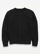 Image number 2 showing, Cable-Knit Cardigan Sweater for Girls