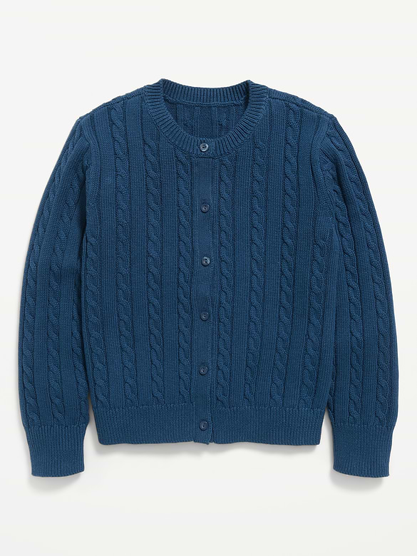 Cardigan en tricot torsadé pour fille