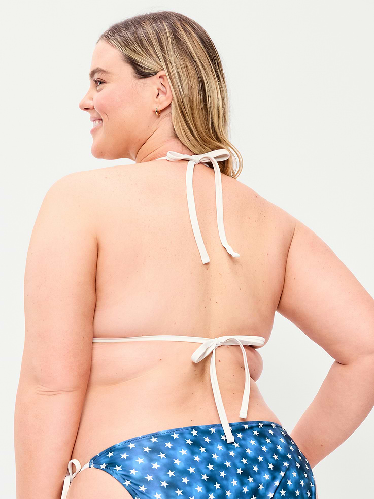 Image number 8 showing, Triangle String Bikini Swim Top