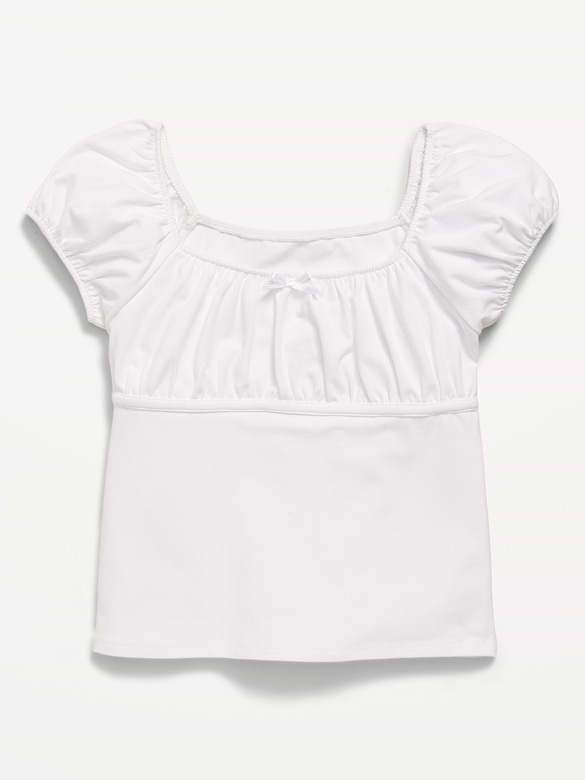 Puff-Sleeve Top for Girls