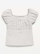 Image number 1 showing, Puff-Sleeve Top for Girls