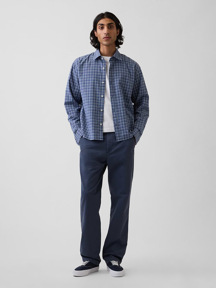 Image number 1 showing, Heavyweight Twill Relaxed Straight Khakis