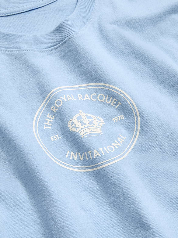 T-shirt rétro court surdimensionné ras du cou à imprimé