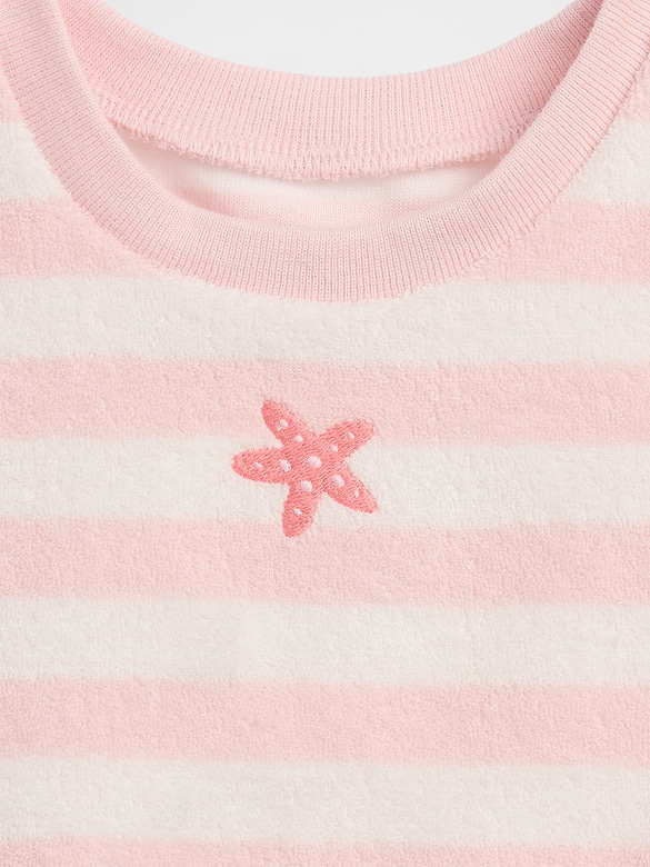 Baby Towel Terry Stripe Outfit Set