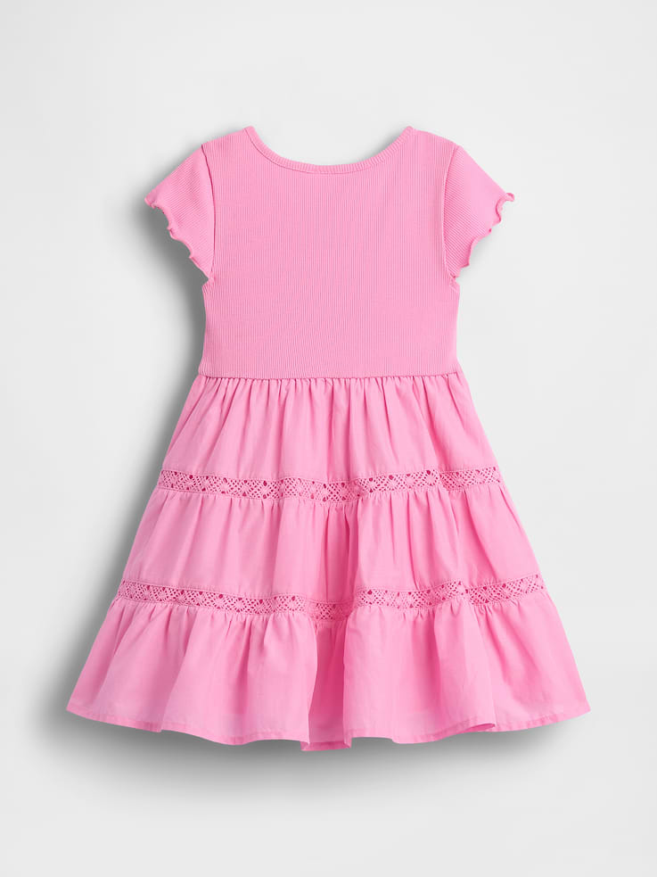 Image number 3 showing, Baby & Toddler Tiered Lace-Trim Dress