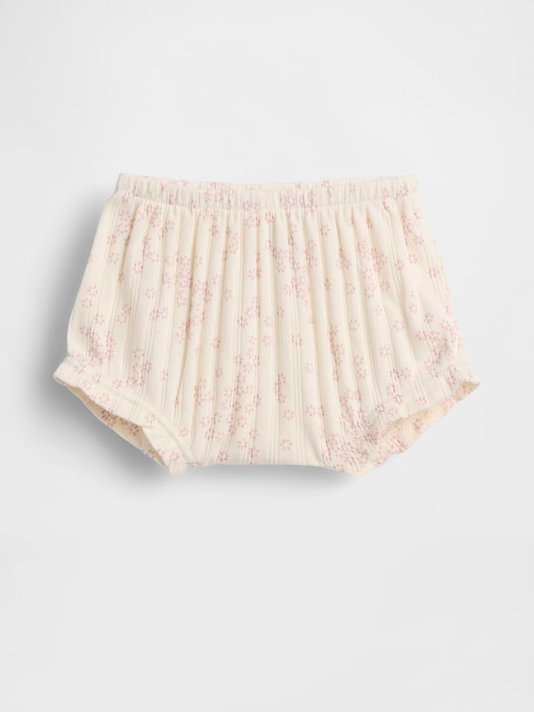 Baby First Favorites Pointelle Rib Floral Bloomers