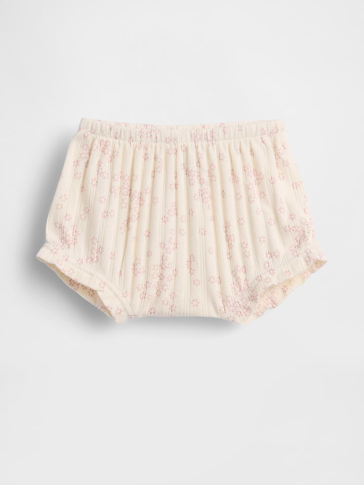 Image number 1 showing, Baby First Favorites Pointelle Rib Floral Bloomers