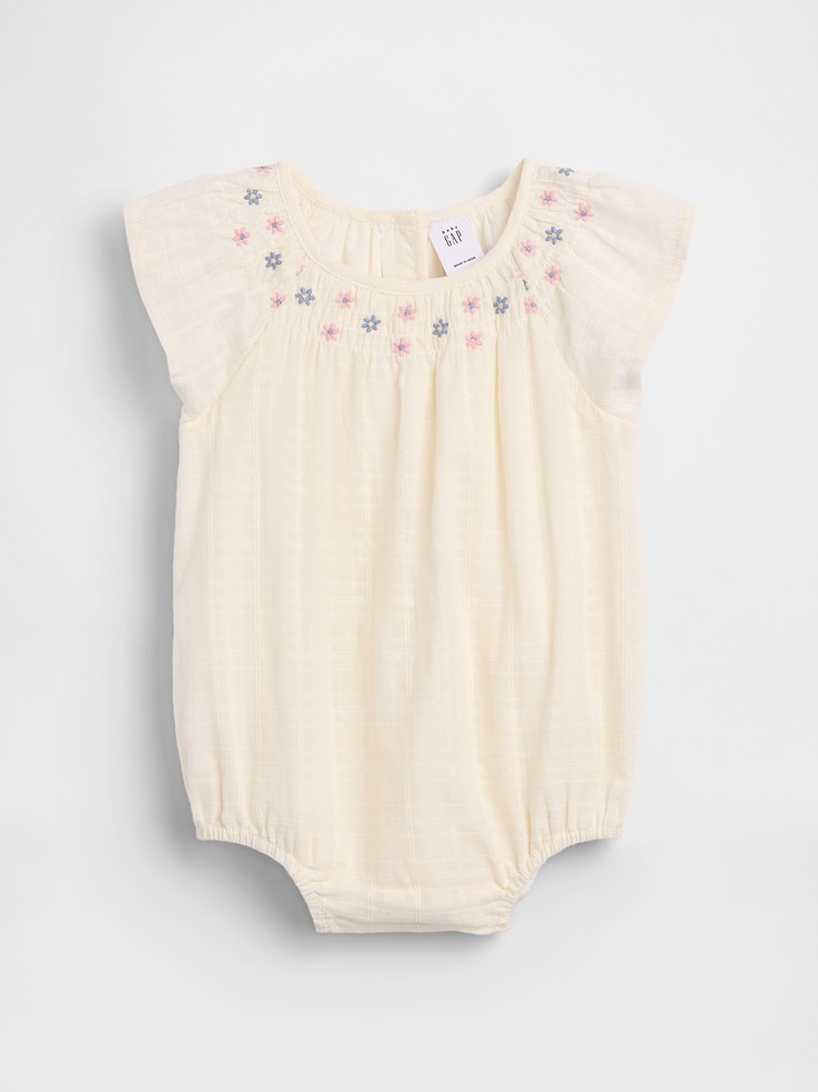 Image number 1 showing, Baby Smocked Floral Bodysuit