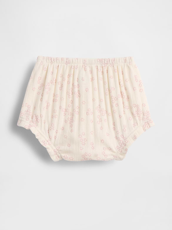 Baby First Favorites Pointelle Rib Floral Bloomers