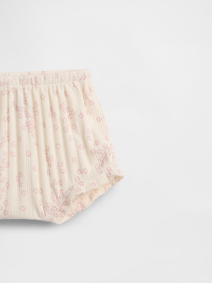 Image number 3 showing, Baby First Favorites Pointelle Rib Floral Bloomers