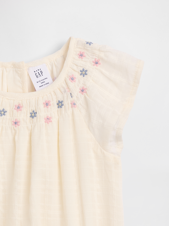Baby Smocked Floral Bodysuit