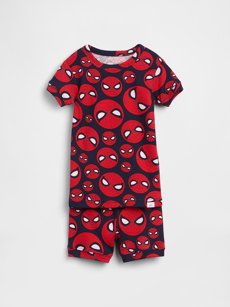 Image number 1 showing, Baby & Toddler Marvel Organic Brushed Cotton PJ Short Set