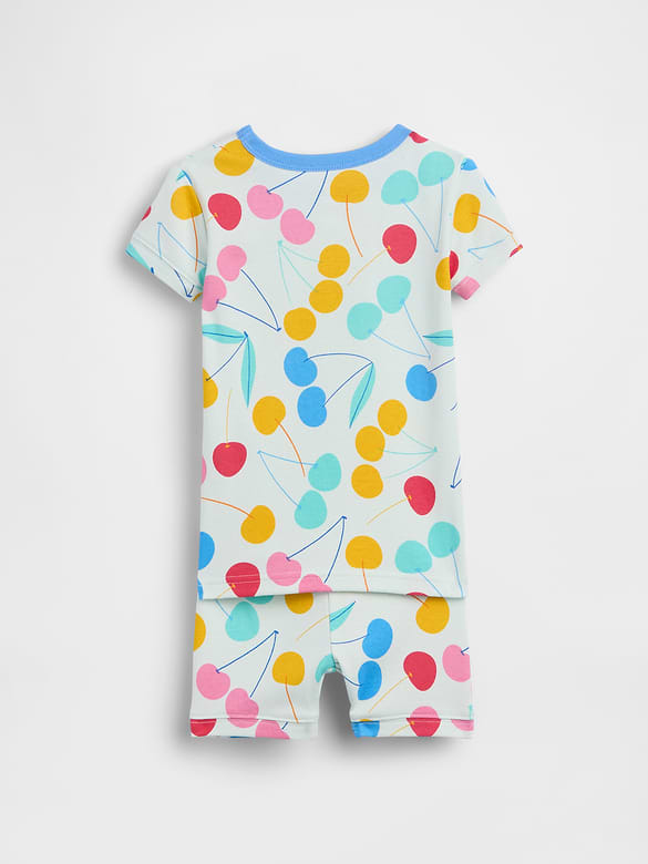 Baby & Toddler Organic Brushed Cotton Cherry PJ Short Set