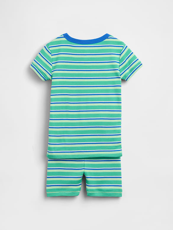 Baby & Toddler Organic Brushed Cotton Stripe PJ Short Set