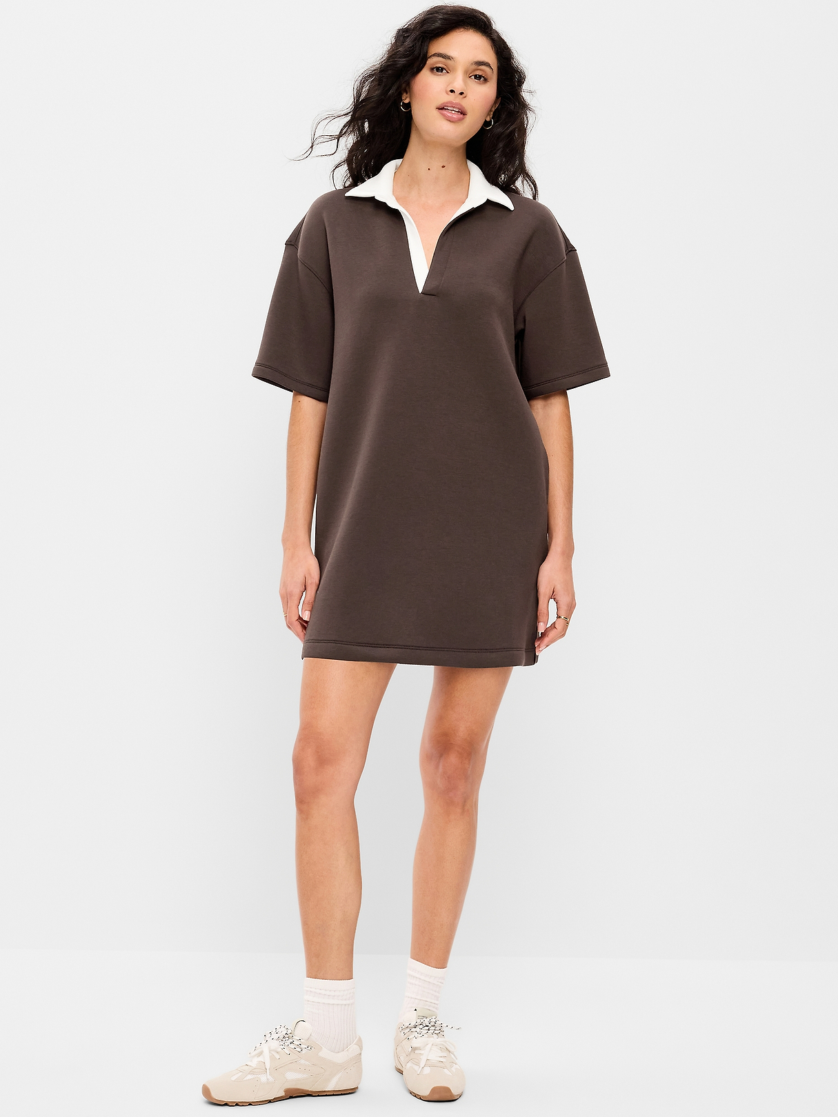 Bounce Fleece Short-Sleeve Polo Dress | Old Navy