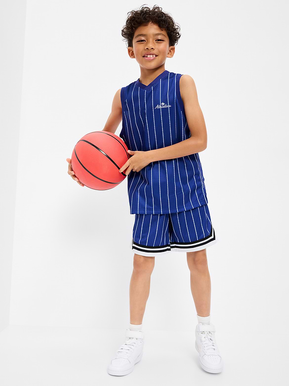 Bermuda de basketball en maille pour garçon