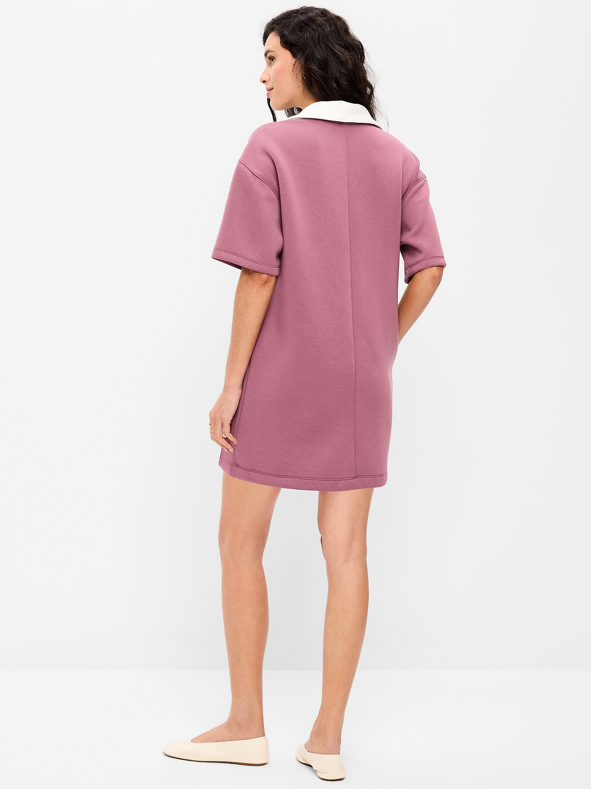 Bounce Fleece Short-Sleeve Polo Dress | Old Navy