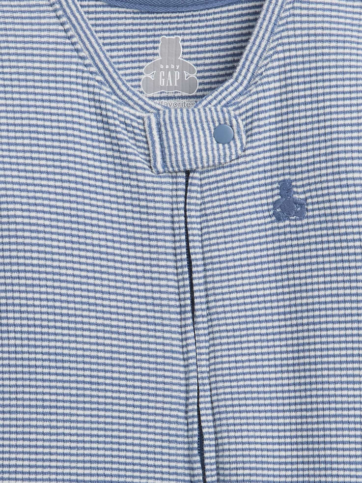 Image number 3 showing, Baby First Favorites TinyRib Stripe Footed One-Piece