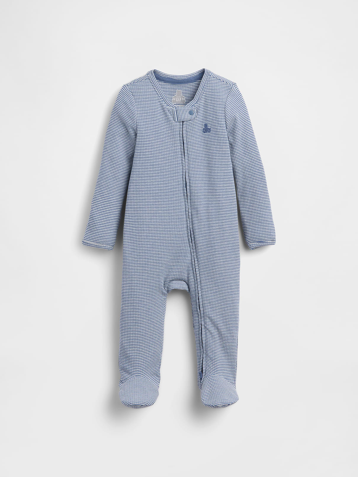 Baby First Favorites TinyRib Stripe Footed One-Piece