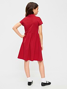 Image number 2 showing, School Uniform Fit and Flare Pique Polo Dress for Girls